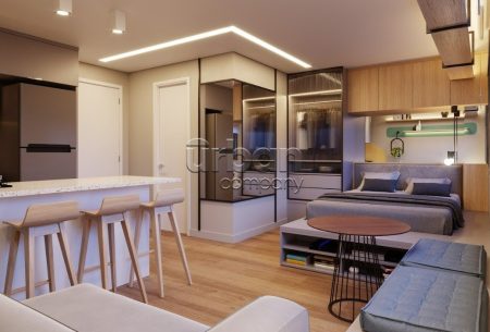 Loft com 29m², 1 quarto, 1 vaga, no bairro Jardim do Salso em Porto Alegre