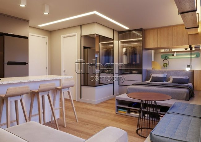 Loft com 29m², 1 quarto, 1 vaga, no bairro Central Parque em Porto Alegre