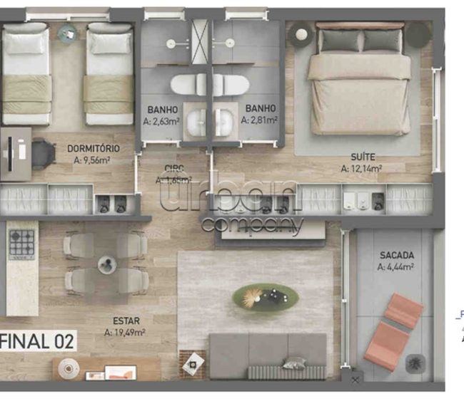 Apartamento, 2 quartos, 1 suíte, no bairro Petrópolis em Porto Alegre