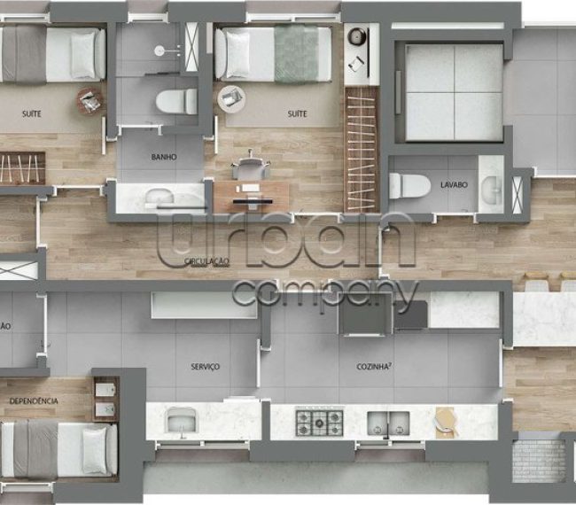 Apartamento com 160m², 3 quartos, 3 suítes, 2 vagas, no bairro Moinhos de Vento em Porto Alegre